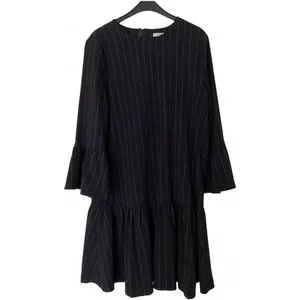 Ganni Dresses Ganni Mid Length Navy Pinstripe Dress Poshmark